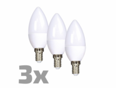 Žárovka LED E14  6W bílá teplá ECOLUX SOLIGHT WZ431-3 3ks