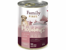 FAMILY FIRST Holidays Junior Chicken rabbit jablko - Wet dog food - 400 g