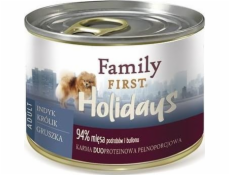 FAMILY FIRST Small Turkey rabbit pear - Wet dog food - 200 g