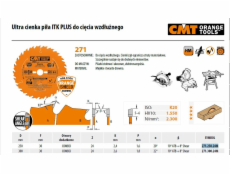 CMT CMT PIŁA ITK D=250 F=30 Z=24N K=2,4/1,6 CMT271.250.24M