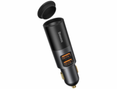 Baseus CCBT-D0G Share Together Car Charger with Cigarette Lighter Port 2x USB, 120W Grey