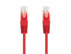 Kabel C-TECH patchcord Cat5e, UTP, červený, 0,25m