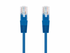 Kabel C-TECH patchcord Cat5e, UTP, modrý, 0,25m