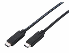 Kabel C-TECH USB 3.2, Type-C (CM/CM), PD 100W, 20Gbps, 2m, černý