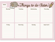 Pusheen Pusheen - Planner tygodniowy na biurko uniwersalny