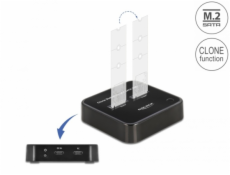 Delock Dokovací stanice M.2 pro 2 x SSD M.2 SATA s funkcí klonování