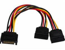 Akyga SATA 15-pin - SATA 15-pin x2, 0.15m, Wielokolorowy (AK-CA-31)