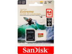 SanDisk microSDXC           64GB extreme A2 C10 V30 UHS-I U3