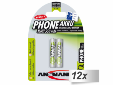 12x2 Ansmann maxE NiMH aku Micro AAA 550 mAh DECT PHONE