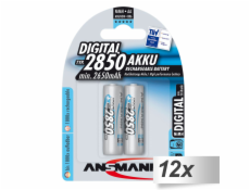 12x2 Ansmann NiMH aku 2850 Mignon AA 2650 mAh DIGITAL