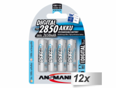 12x4 Ansmann NiMH aku 2850 Mignon AA 2650 mAh DIGITAL