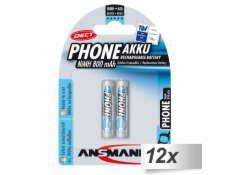 12x2 Ansmann maxE NiMH aku Micro AAA 800 mAh DECT PHONE