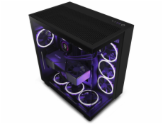 NZXT H9 Flow CM-H91FB-01 NZXT skriňa H9 Flow dvojkomorová ATX / 4x120mm fan / až 10xfan / perforovaný top / preskl. bočnice, front / čierna