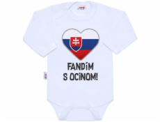 Body s potiskem New Baby Fandím s ocinom biele