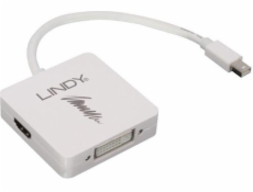 Lindy DisplayPort Mini - HDMI - DVI-I AV adaptér bílý (41039)