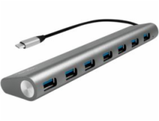 USB HUB LogiLink USB-C 3.1, 7 portov, hliníkové púzdro