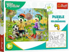 Trefl PROMO Puzzle 24el s omalovánkou Treflik Family 90988 Trefl