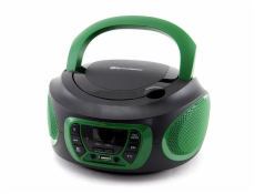 Přehrávač Roadstar, CDR-365U/GReen, přenosný, CD/MP3, rádio PLL, USB, AUX IN, CD, displej, výstup na sluchátka, 2x2 W