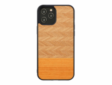 MAN&WOOD case for iPhone 12 Pro Max herringbone arancia black