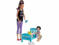 Lalka Barbie Mattel Skipper: Klub opiekunek - Czas na sen (FHY97/GHV88)