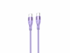 TELLUR Silicone, Kábel USB Type C/Type C, 1m, bl