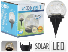 Lampa solárna guľa 10 cm 15 LED sklo