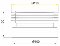 Manžeta WC priama 110mm A99