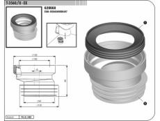 Manžeta WC pripojovacia T3560/II exentrická