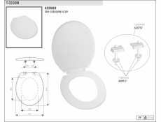 Sedátko WC T 3550 N biele