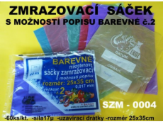 Vrecko do mrazničky 40 ks č. 2 25x35 cm farebný