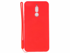 Xiaomi Redmi 8 Soft Touch Silicone Case with Strap Red