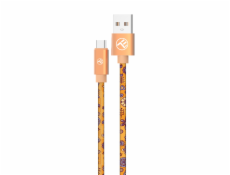 Tellur Graffiti USB na Type-C cable 3A 1m orange
