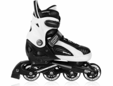 Spokey ORI Kolečkové brusle, černo-bílé, ABEC9 Carbon, vel. 33-36