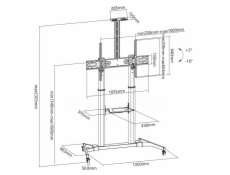 Sbox Floor Ultra-Large LED TV Stand 60-100  100kg FS-3610