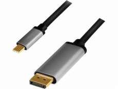 Kabel USB-C do DP, 4K 60Hz aluminiowy 1.8m 