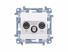 Kontaktní anténní anténní hnízdo R-TV-DATA 10dB bílá (CAD.01/11)