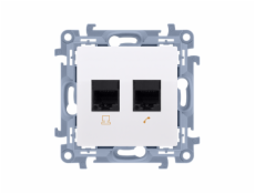 KONTAKTY SIMON Double RJ11 White Telefon Socket (CT2.01/11)