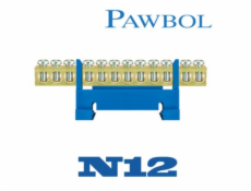 Pawbol Low Terminal Strip pro 12-torčový modrý TH35 (E.4024)