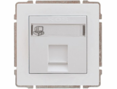 Kos Single Socket KOS66 Počítač RJ45 Neočekávaný bílý štítek (660465)