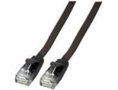 EFB plochý kabel RJ45 U / UTP, kat. 6a, PVC, 1,5 m, černá (K8107SW.1.5)