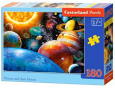 Castorland Puzzle Planets a jejich měsíce 180 prvků (241101)