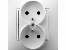 Ospel Aria Double Socket Z/U White GP-2UZ/00