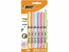 Bic zvýrazňovač Grip Pastel 6 Kol Bic