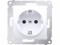 Kontaktní soket Single Plug Simon 54 UZIEMIEM SCHUKO 16A 250V BIALY (DGSZ1Z.01/11)