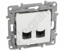 Legrand Nilee Double Computer Socket 2x RJ45 Kat. 6 UTP White (764574)