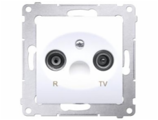 KONTAKTUJÍCÍ - SIMON ANTENNA SOCKET SIMON54 RTV 1DB Final White - DAK.01/11