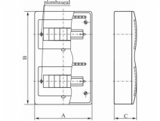 Elektro-plast modulární rozváděč 2x12 namontovaná IP40 RN-24/B vlna N+PE (7.15)