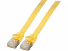 Plochý kabel EFB RJ45 U / FTP, kat. 6a, PVC, 2 m, žlutá