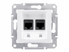 Schneider Electric Computer Socket Double Sedna RJ45 Kat. 5e UTP WHITE - SDN4400121