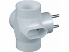 Plug-in plug-in plug-in 3x2p +1xeuro bílá (R-43)